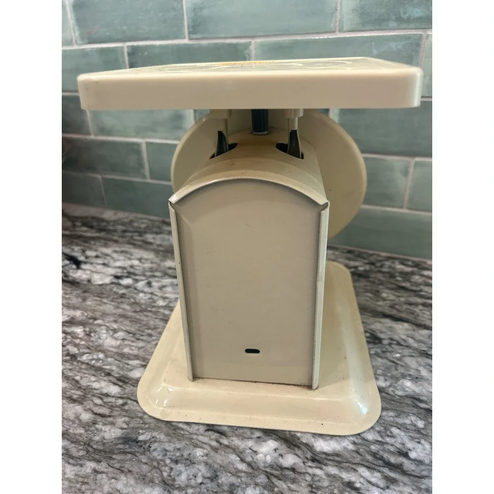 Vintage Sears Kitchen Scale Model 1900 Cream 25lb Capacity Analog Manual Scale
